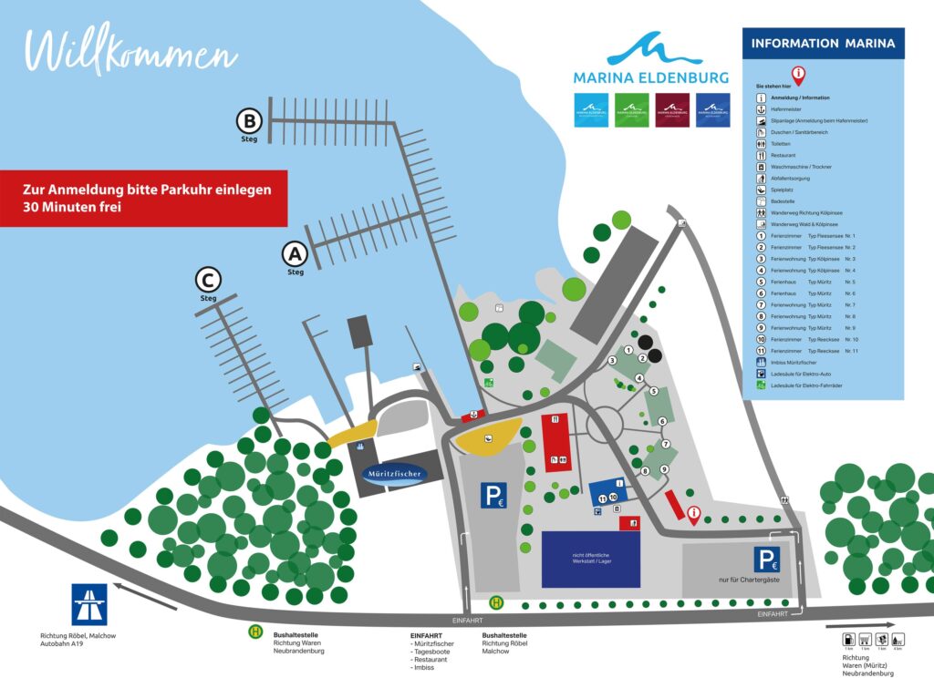 Anmeldung und Check-In